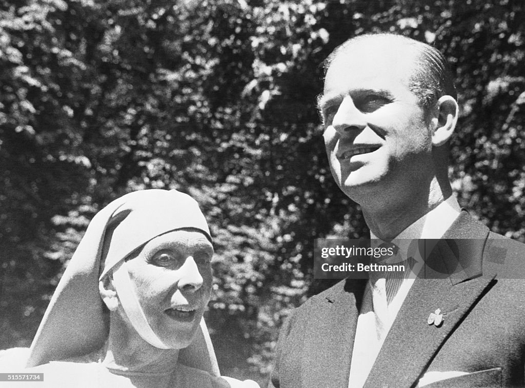 Prince Philip in Reunion with His Mother