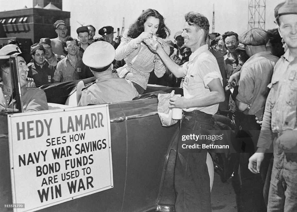 Hedy Lamarr Eating Sandwich