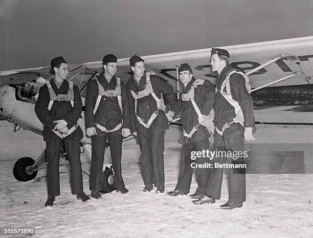 Five big league players, including batting champion of the majors, Ted Williams, of the Boston Red Sox, are now being trained in the civilian Pilot...