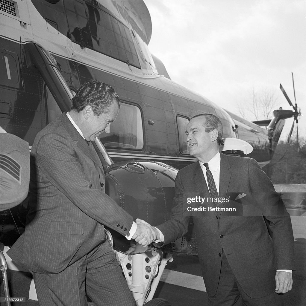 Nixon Shaking Hands with Richard Helms