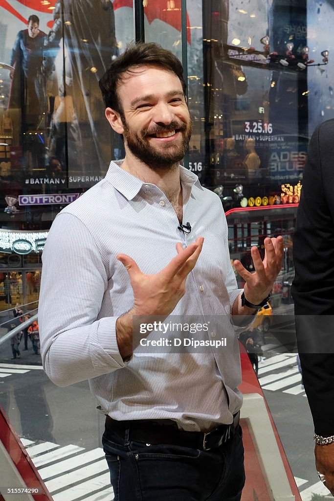 Charlie Cox Visits "Extra"