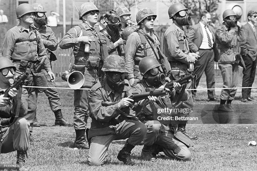 National Guardsmen Tear Gas Kent State U