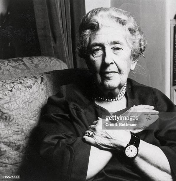 English detective novelist, Agatha Christie , November 1969.