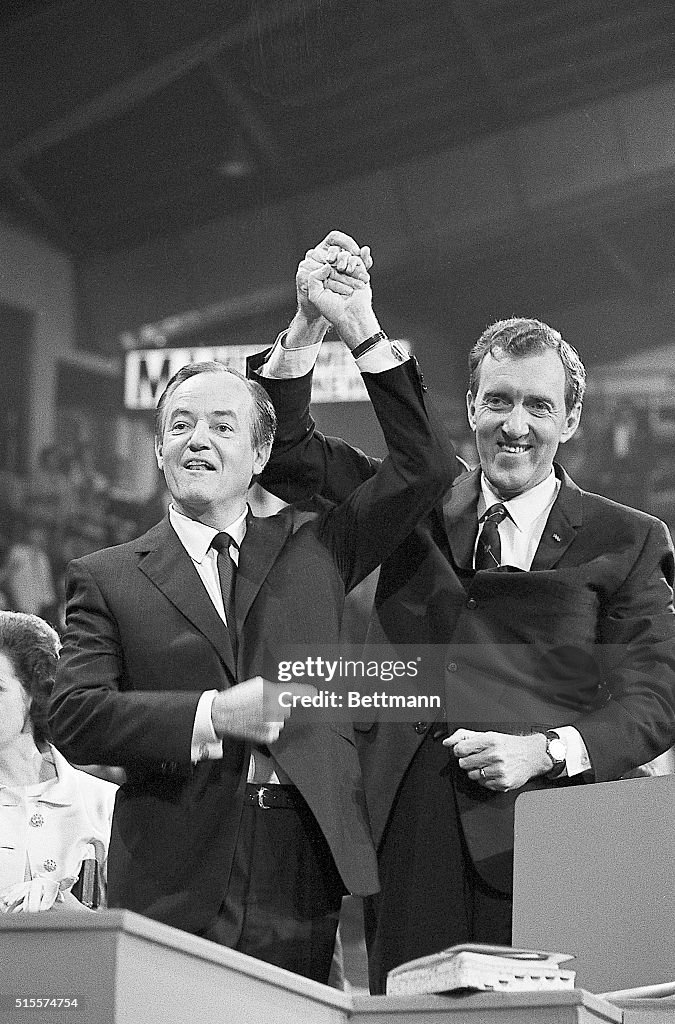 Hubert Humphrey Points To Edmund Muskie