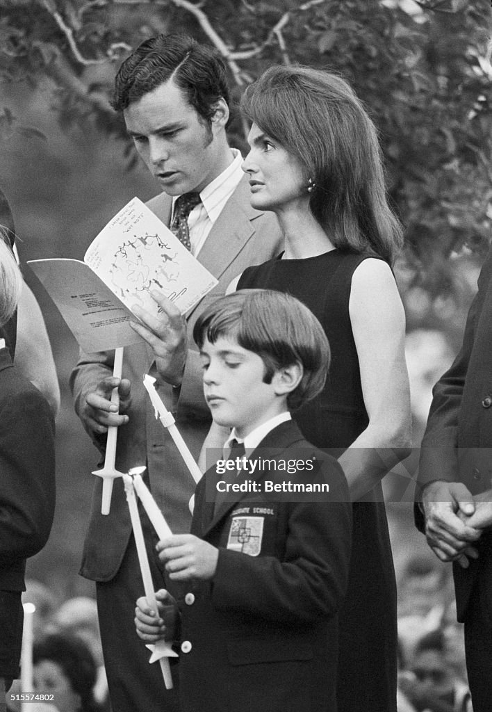 Jacqueline Kennedy Onassis at a Memorial Service