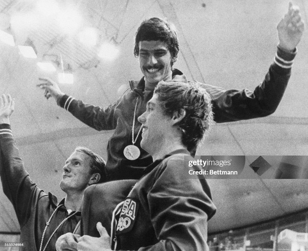 Swimmers Carrying Mark Spitz on Their Shoulders, 1972