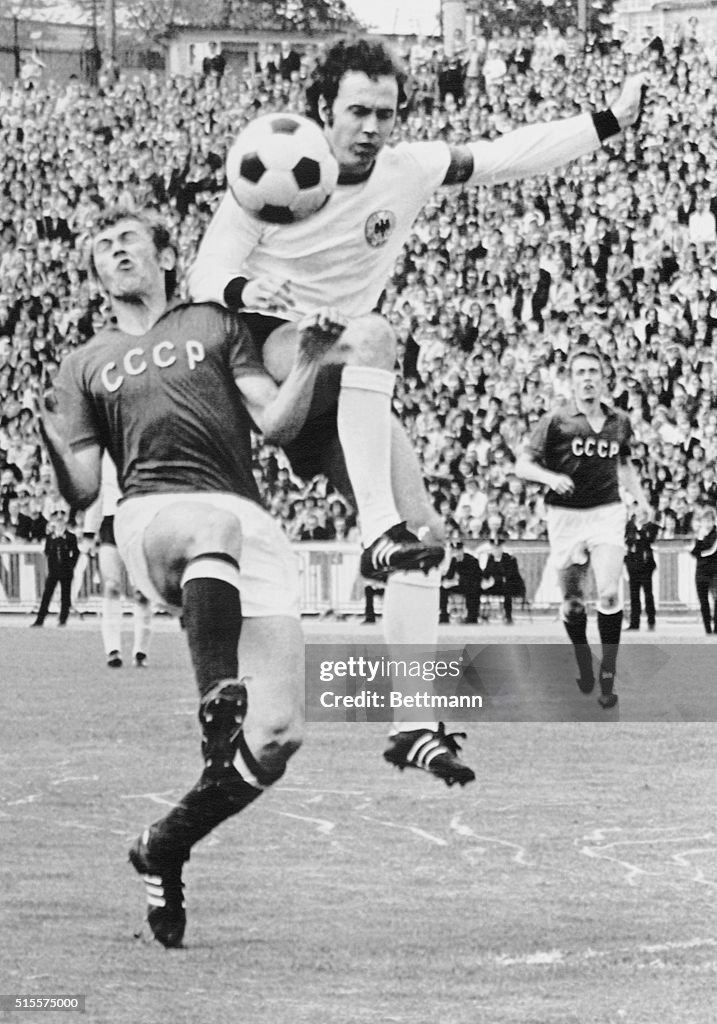German Soccer Player Hitting Soviet