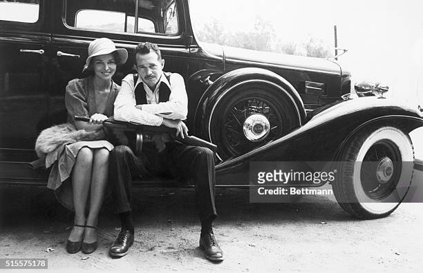 John Dillinger," played by Warren Oates, and his girl, "Billie Frechette," played by Michele Phillips, share a peaceful moment before the shooting...