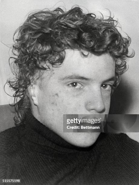 Paul Getty III, his right ear missing, sits in police station, Dec. 15th, after being freed from five months captivity by his alleged kidnapers...