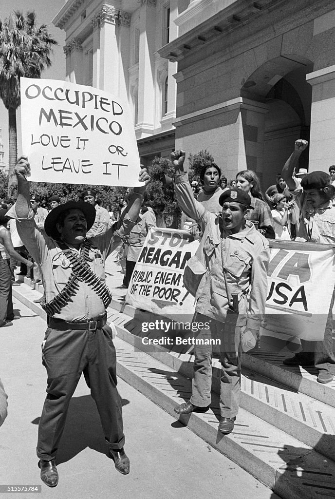 Chicanos At Anti-Discrimination Rally