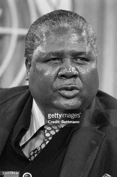 Black guerrilla leader Joshua Nkomo is at the United Nations March 8th to offer his views on the Rhodesian situation. Along with Robert Mugabe, his...