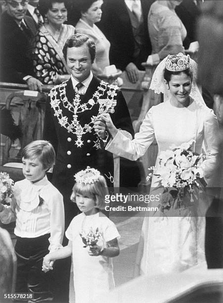 The marriage of the King and Queen of Sweden. Photograph, 6/19/76.