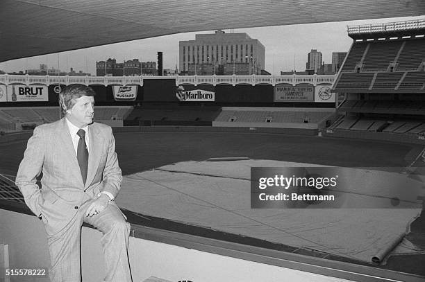 Yankee owner George Steinbrenner spends a quiet moment at Yankee Stadium 10/17- one of the few such periods of tranquility thes year. On the eve of...