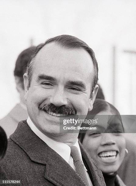 Portrait of former White House aide G. Gordon Liddy as he leaves U. S. District Court, where he is on trial for breaking into Democratic National...