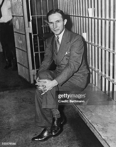 Flemington, NJ: Bruno Richard Hauptmann, kidnapper-killer of the Lindbergh baby, after his convictions. Flemington, NJ, Feb 14, 1935. Photograph.