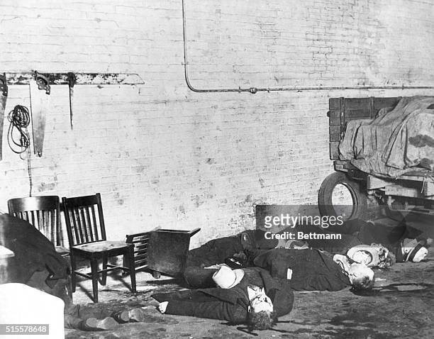 Saint Valentine's Day gangland murder in the 1920's.