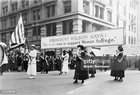 Katrina Ely Tiffany, Women Suffrage Parade Supporting Wilson