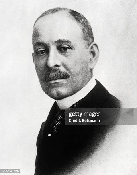 Daniel Hale Williams, famed African-American Surgeon, founder of Provident Hospital, pioneer in heart surgery. Head and shoulders photo. Undated...