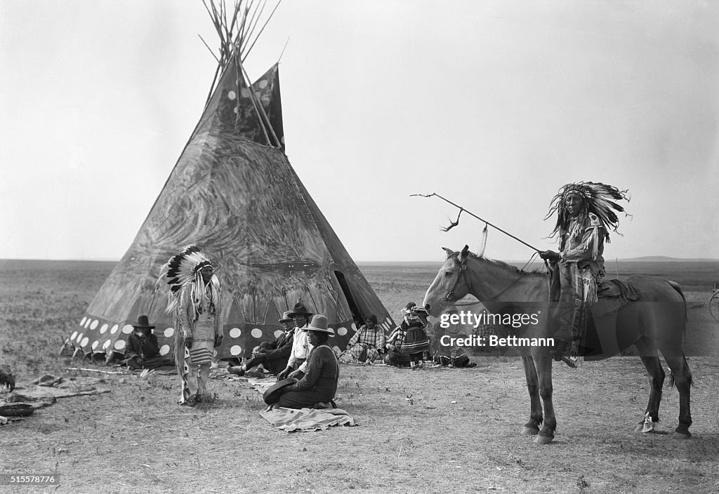 Native Americans Encampment on the Plains
