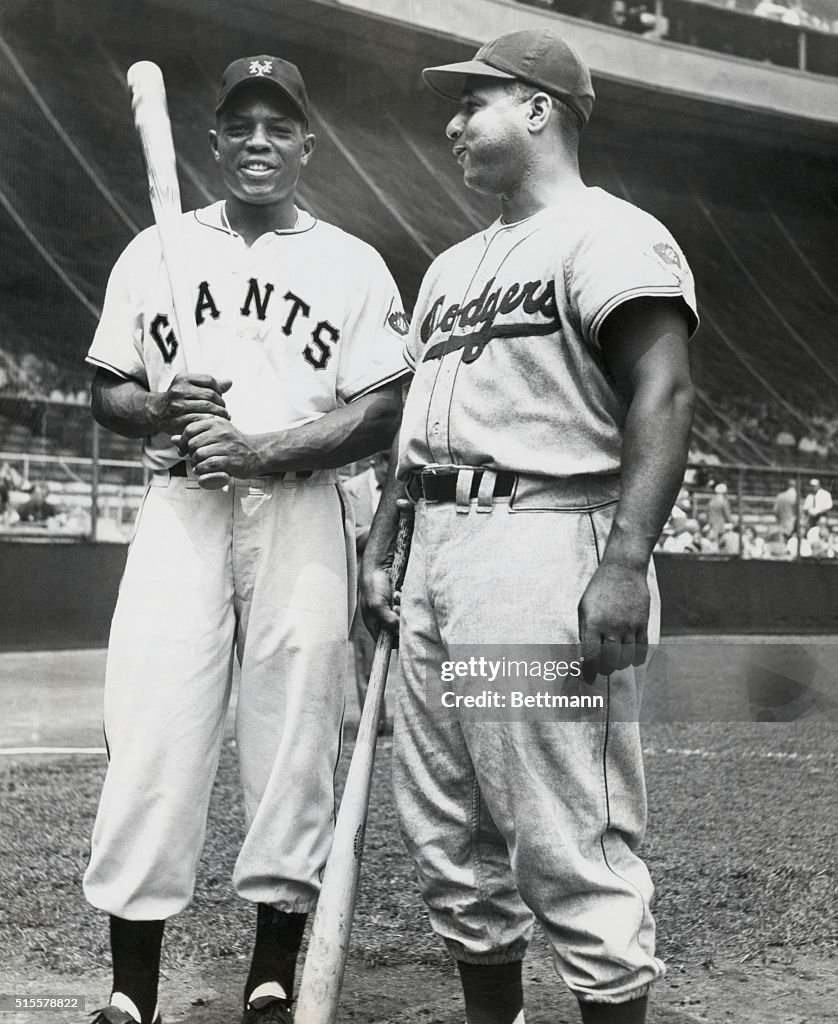 Willie Mays and Roy Campenlla