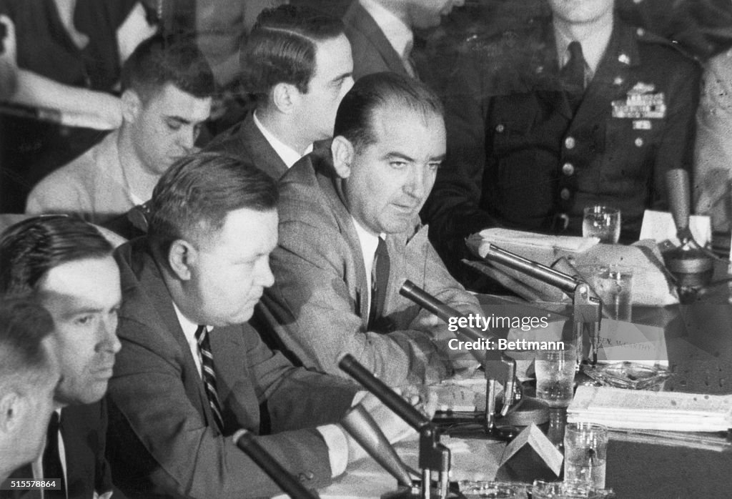 Joseph Mccarthy Seated At Hearings