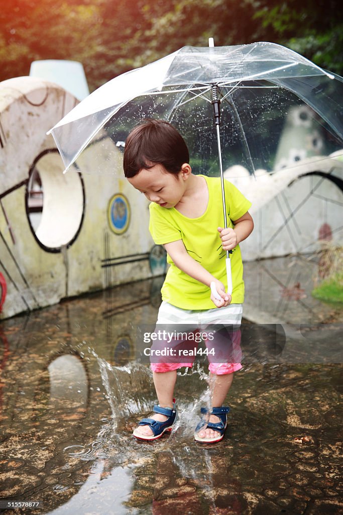 Cute children playing in the park