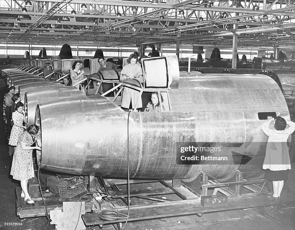 Women Assemble Aircraft During WWII