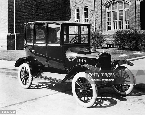 Model T Ford sedan, 1921. Photograph.