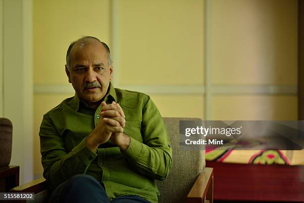 Manish Sisodia, Deputy Chief Minister of Delhi, poses for a profile shoot on May 4, 2015 in New Delhi, India.