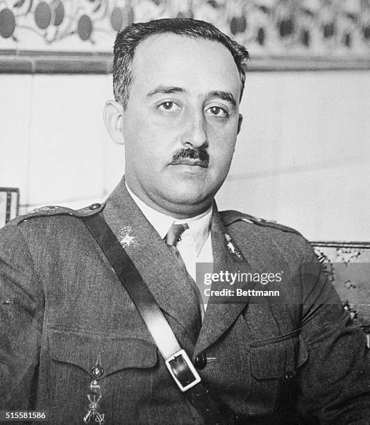 General Francisco Franco, rebel leader of the latest uprising in Spain. According to reports only the city of Madrid is militantly opposing the...