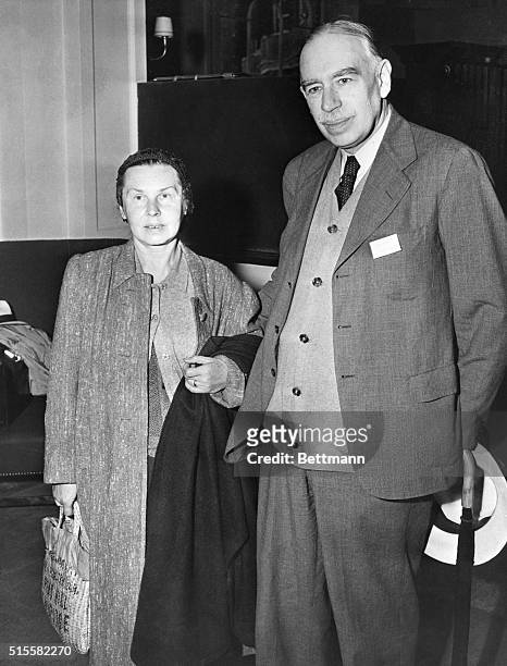Lord John Maynard Keynes, of England, arrives at Bretton Woods for the International Monetary Conference, with his wife Lydia. Lord Keynes served as...