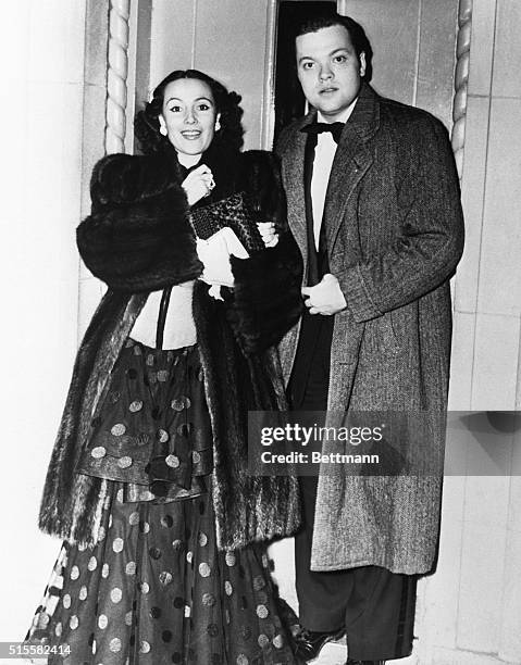 New York, NY: Dolores Del Rio and Orson Welles at the Stork Club.