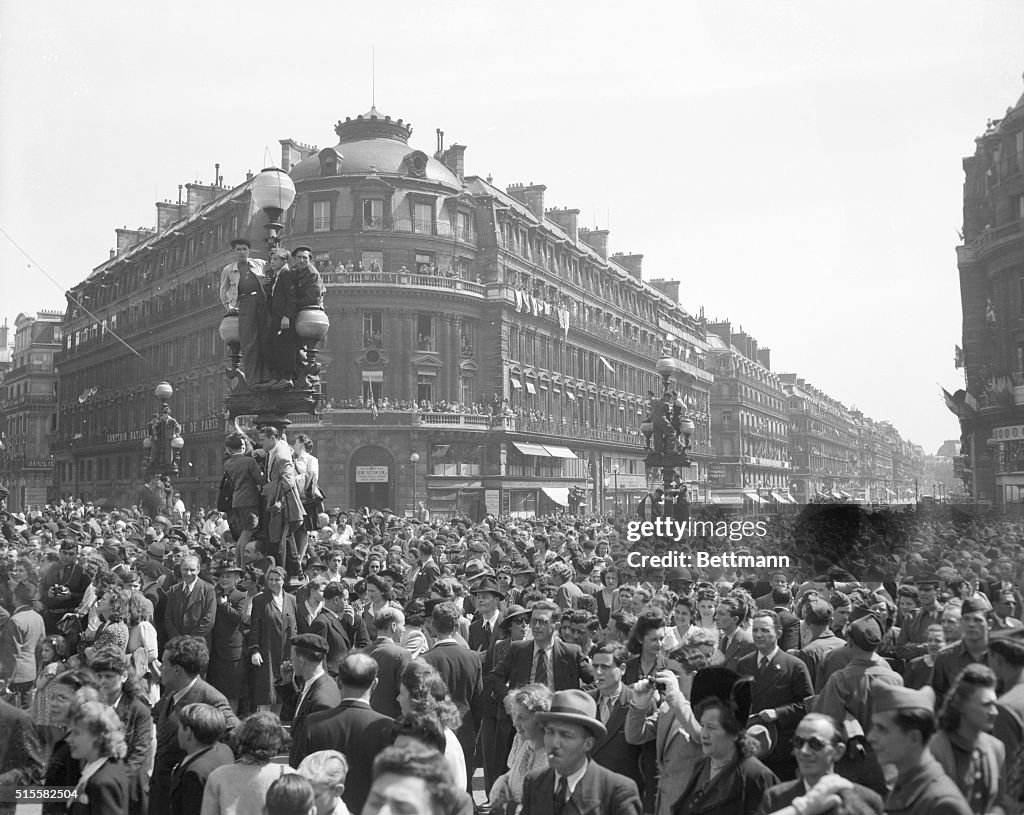 Parisians Celebrating End of War