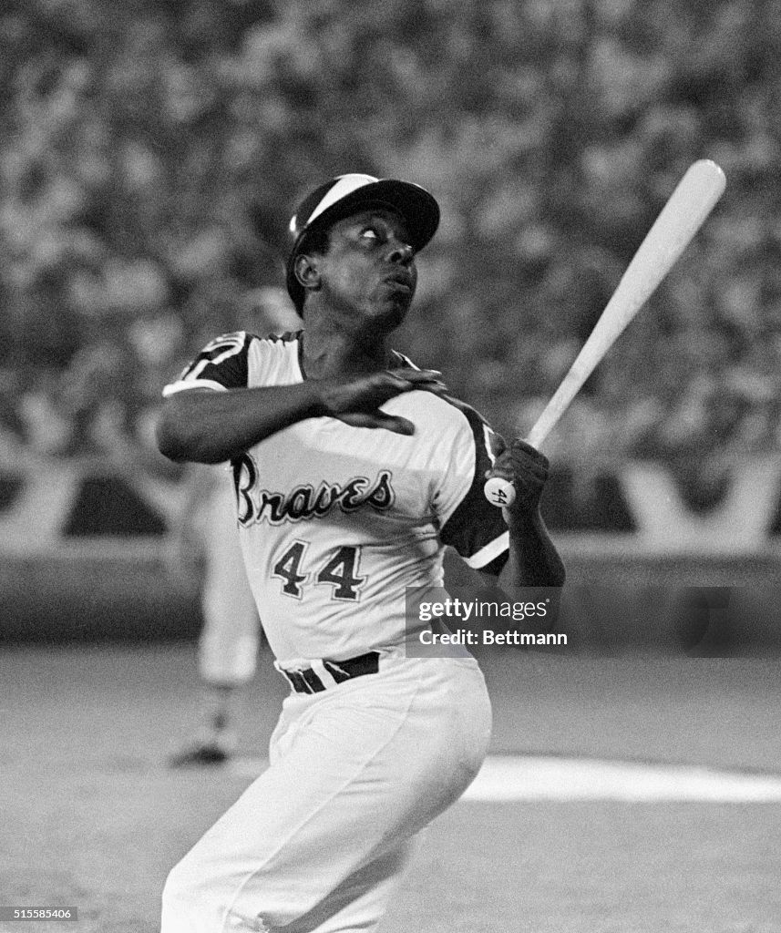 Hank Aaron Watches Ball Land Foul