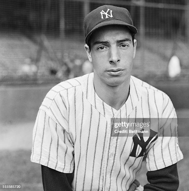 New York, NY Joe DiMaggio, ace batter and outfielder of the New York Yankees, should be happy because his team won the American League pennant, but...