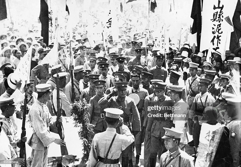 Chiang Kai-Shek Passing Through Crowd