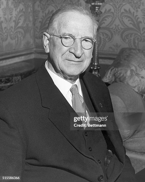 Dublin, Ireland: Waist-up portrait of Irish President Eamon DeValera , leader of the Fianna Fail Rebublican Opposition Party.