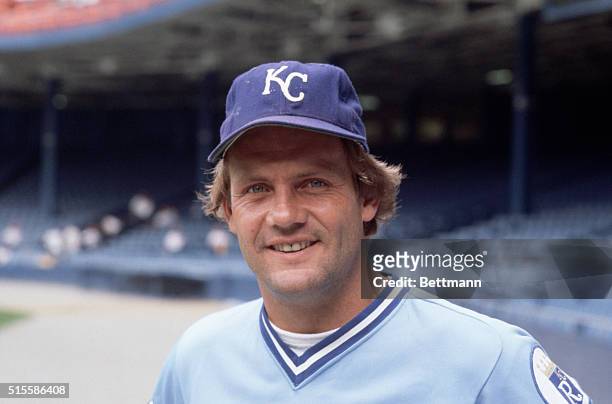 Close-up of George Brett, Kansas City Royals' third baseman.