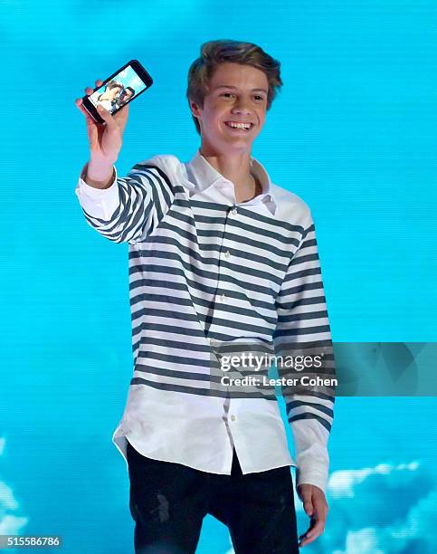 Actor Jace Norman onstage during the 2016 KCA International/Regional Awards at The Forum on March 10, 2016 in Inglewood, California.