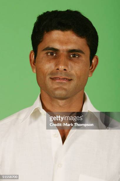 Portrait of Abdul Razzaq of Pakistan taken during an ICC photocall at the Victoria Park Plaza on September 5, 2004 in London.
