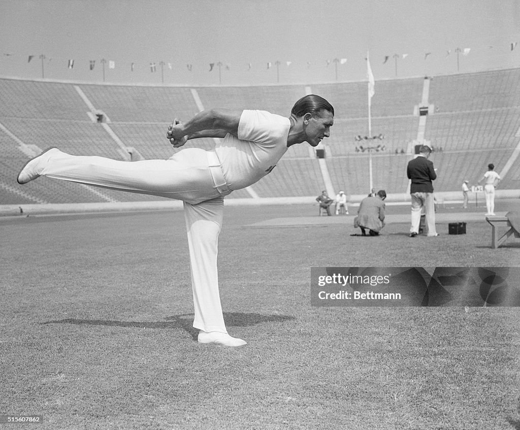 Gymnast Balancing on One Foot