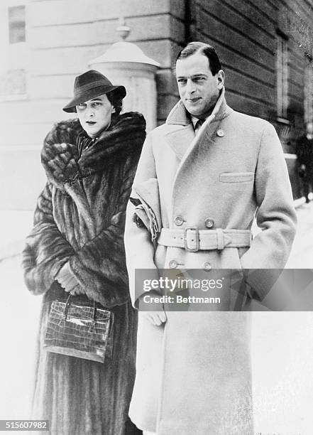 The Duke and Duchess of Kent, , pictured while strolling in Munich, Germany, where they were guests of the Count and Countess Toerring-Jettenbach.