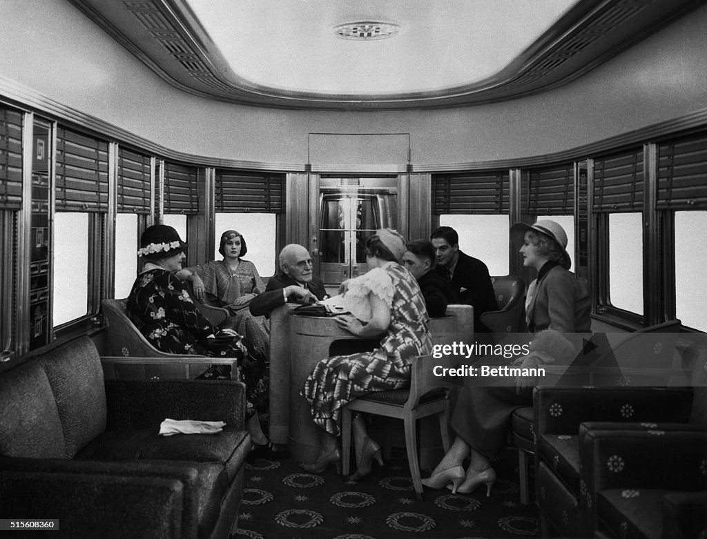 People Dining in Pullman Car