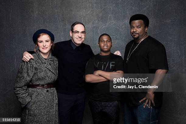 Carla Juri, Chad Hartigan, Markees Christmas and Craig Robinson of 'Morris From America' pose for a portrait at the 2016 Sundance Film Festival on...