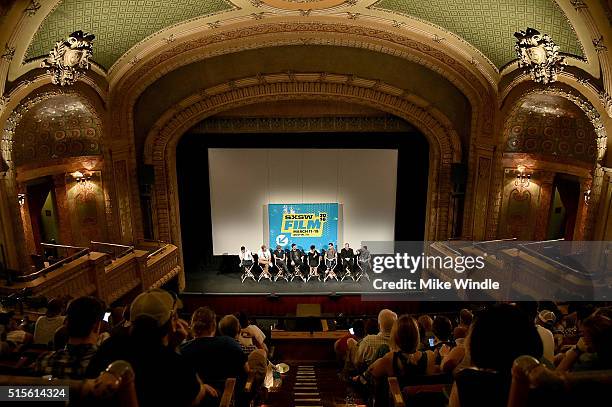 The cast and crew of "Preacher" attend the screening of their show during the 2016 SXSW Music, Film + Interactive Festival at Paramount Theatre on...