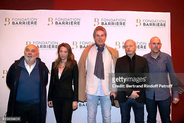 Members of the Jury : Actors Gerard Jugnot, Laura Smet, CEO of Lucien Barriere Group, Dominique Desseigne, Director Gerard Krawczyk and Leo Boudsock...
