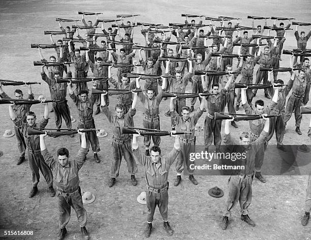 Approximately three of the seven weeks training course of the U.S. Marine recruits at Parris Island are spent on the rifle range where the future...