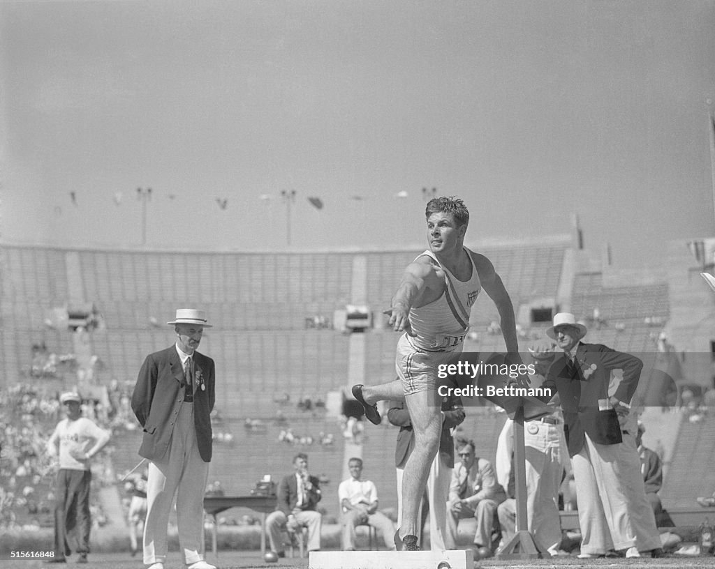 Jim Bausch After Throwing Shotput