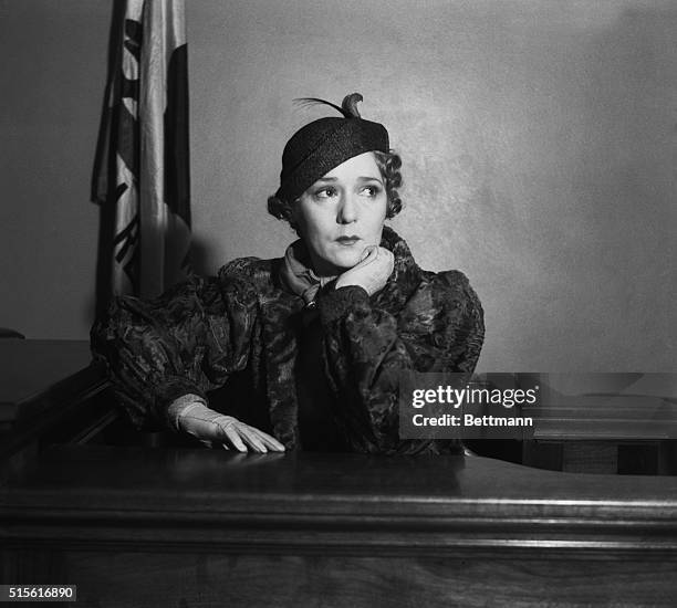 Mary Pickford, pictured in Los Angeles Superior Court, where she finally obtained from Judge Ben Lindsay, a divorce from Douglas Fairbanks. Fairbanks...