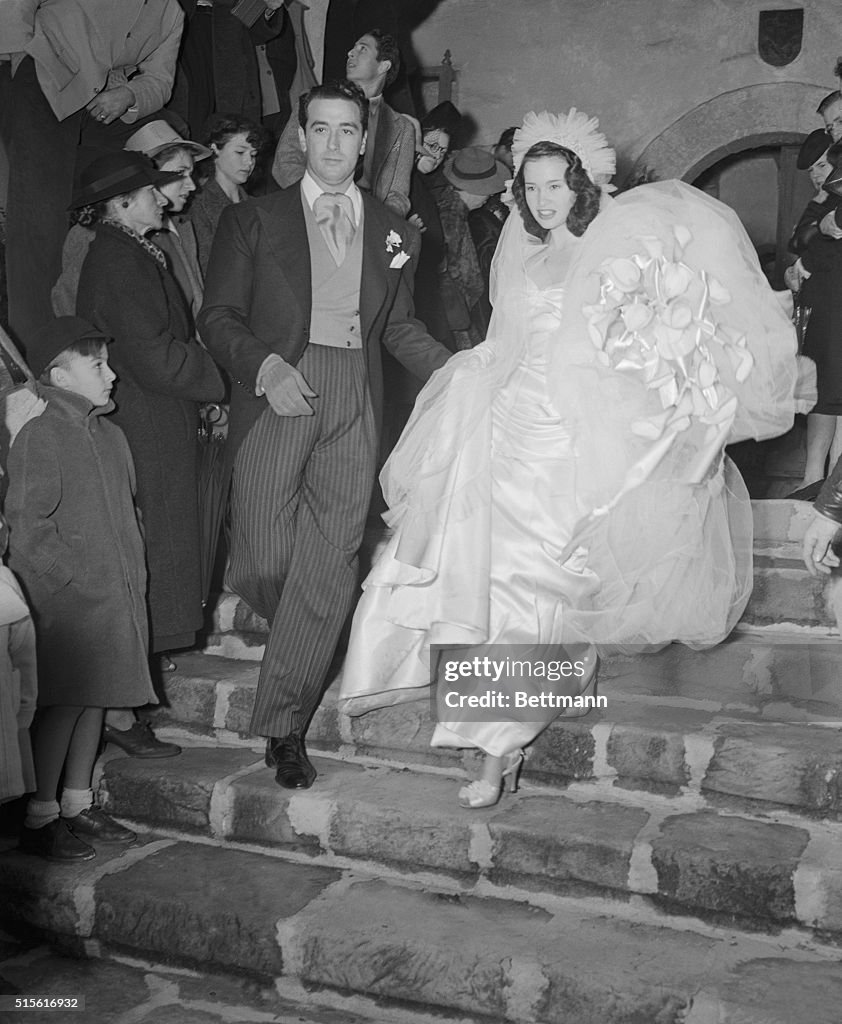 Pasquale DiCicco and Gloria Vanderbilt at Their Wedding